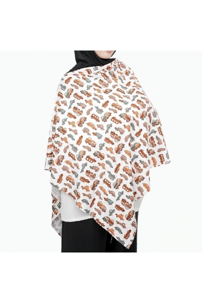 Baby Love Collection Maternity Nursing Cover Printed Cotton Spandex in Retro Ride